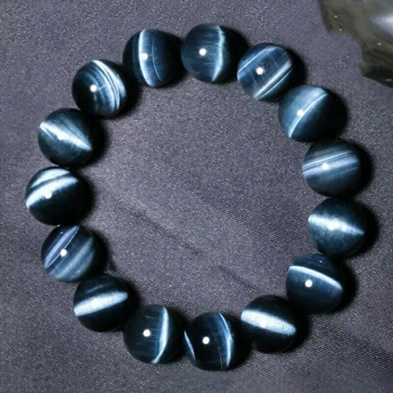 Chromium - ブルータイガーアイブレスレットメンズパワーストーン天然石数珠青虎目石10mm/12mm/14mm/16mm選べるサイズ金運魔除け仕事運幸運厄除けお守り男性用プレゼントギフト人気開運浄化アクセサリー