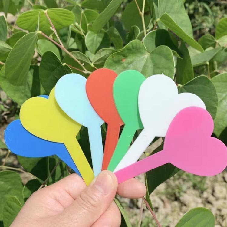 ラベルプラスチック園芸用ラベルハート型花植物ネームプレートプラスチック園芸100...