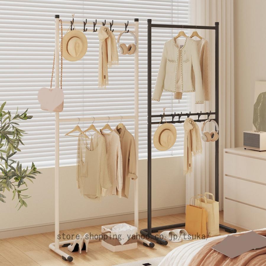 ●ハンガーラックだけ売っていて、画像の他のものは飾りですよ。●よく使う服や小物を掛けて：上着やバッグ、制服など毎日使うものの収納に便利。さっと取り出せて、お出かけもスムーズに。省スペースサイズとして設計されていますが、 春夏服や秋冬服も収納可能です。