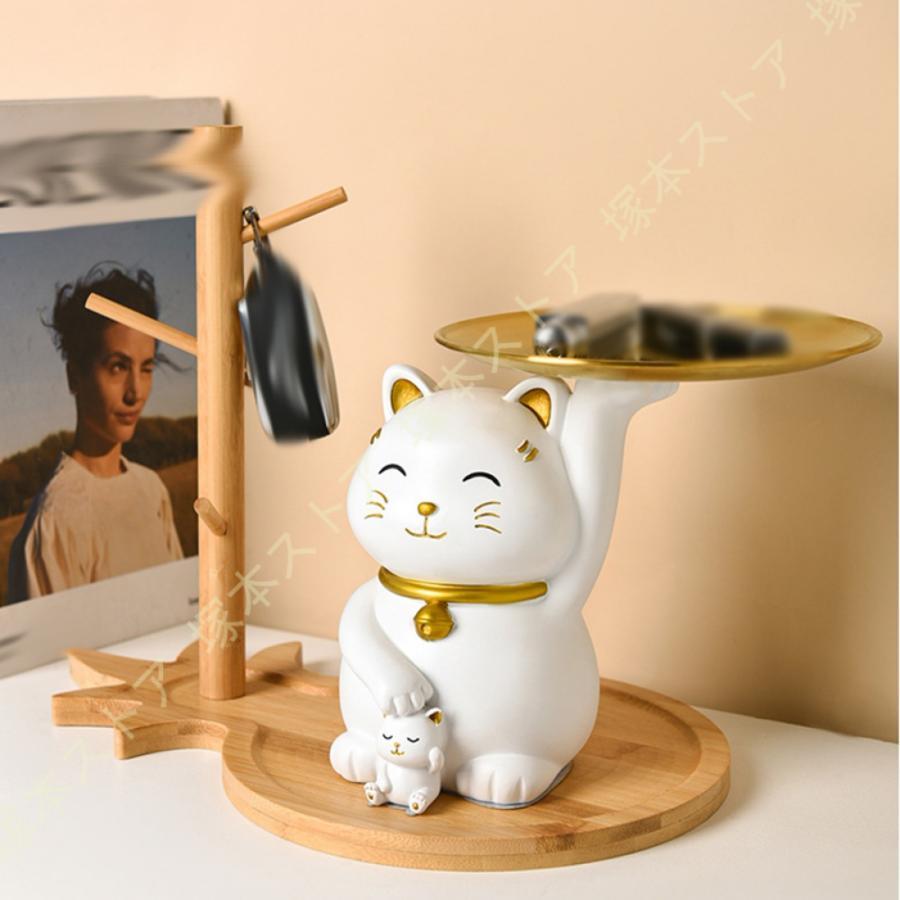 ねこの置物収納ボックス収納トレイ多機能収納ボックスおしゃれインテリア北欧インテリア雑貨かわいい置物動物の置物小物入れ玄関鍵入れ鍵置き