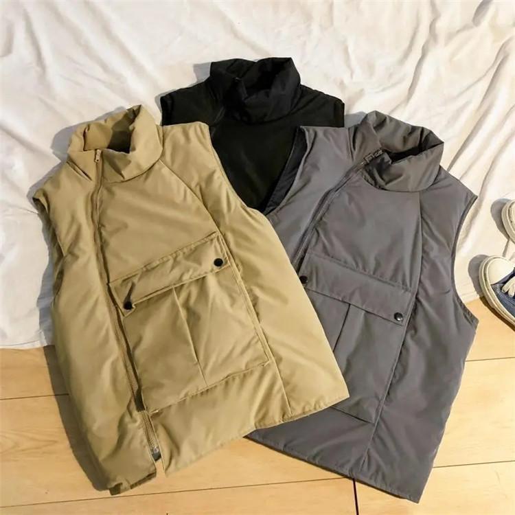 Vests - ダウンベストメンズライト軽量中綿ベストジレベストダウンコートジャンパー秋冬ダウンジャケット防風防寒防寒着男性用ベスト