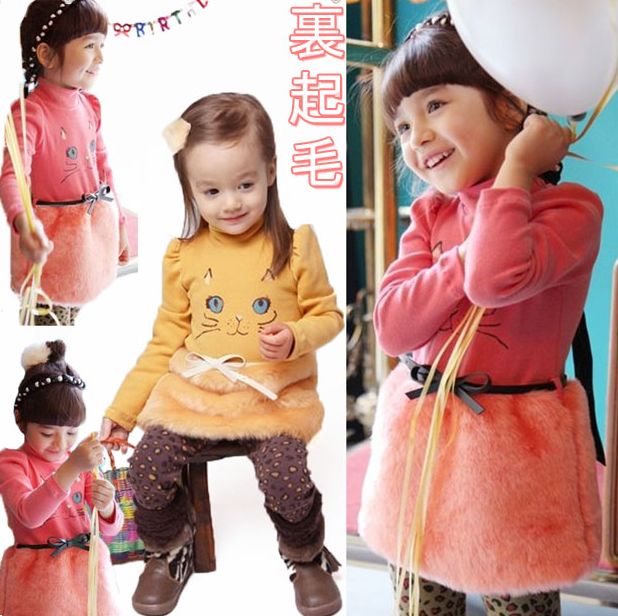 樂天商城 - 子供服女の子裏起毛チュニックキッズ可愛い子供服女の子長そでチュニック