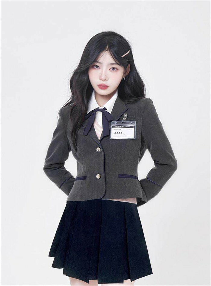 卒業式入学式スカートスーツレディースフォーマル5点セットジャケットベストシャツスカートセット学生服中学生高校生リボンピンクグレーS-2Lz7m3 3