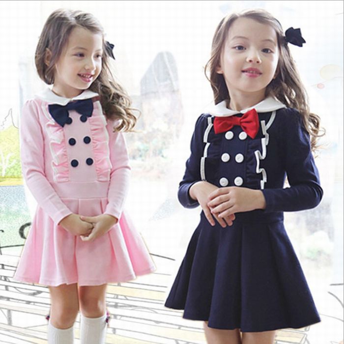 Dresses - 卒園式子供服女の子ワンピース入学式子供服入園式女の子ワンピース子供ワンピース韓国子供服入学式長袖ワンピースキッズ100cm110cm120cm130cm140cm女の子