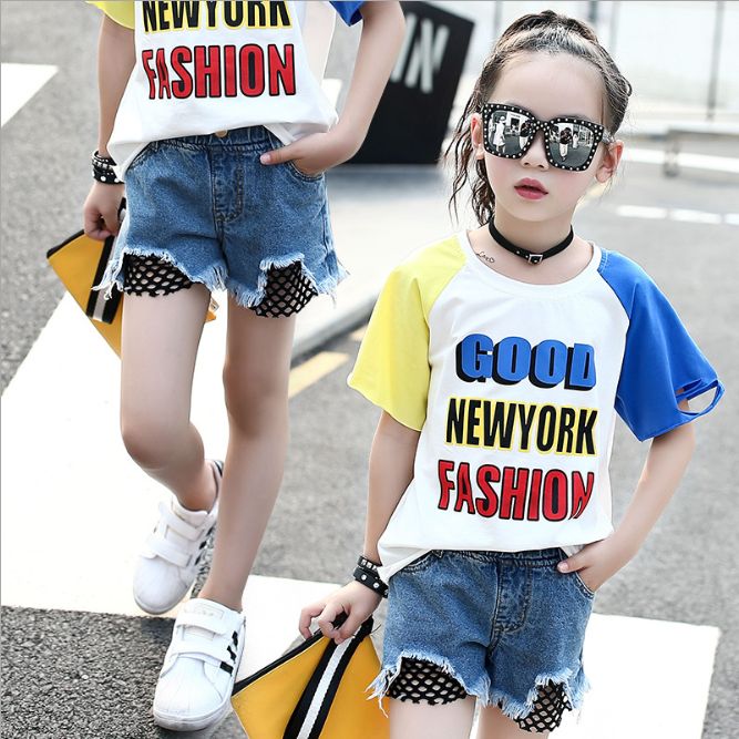 樂天商城 - 子供服女の子デニムショートパンツ子供デニム女の子キッズショートパンツカットオフデニムフリンジデニム