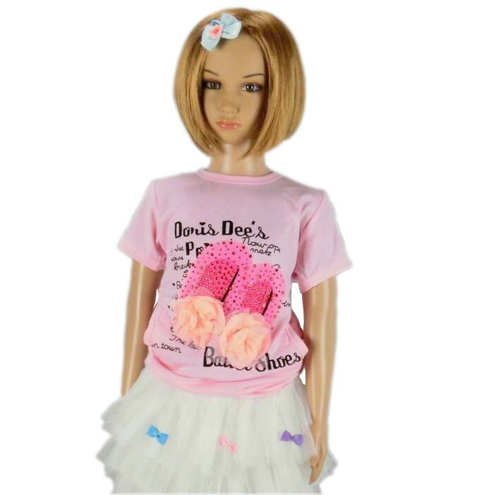 樂天商城 - 子供服Tシャツ女の子半袖子供Tシャツキラキラ子供服半袖Tシャツデザインラインストーン