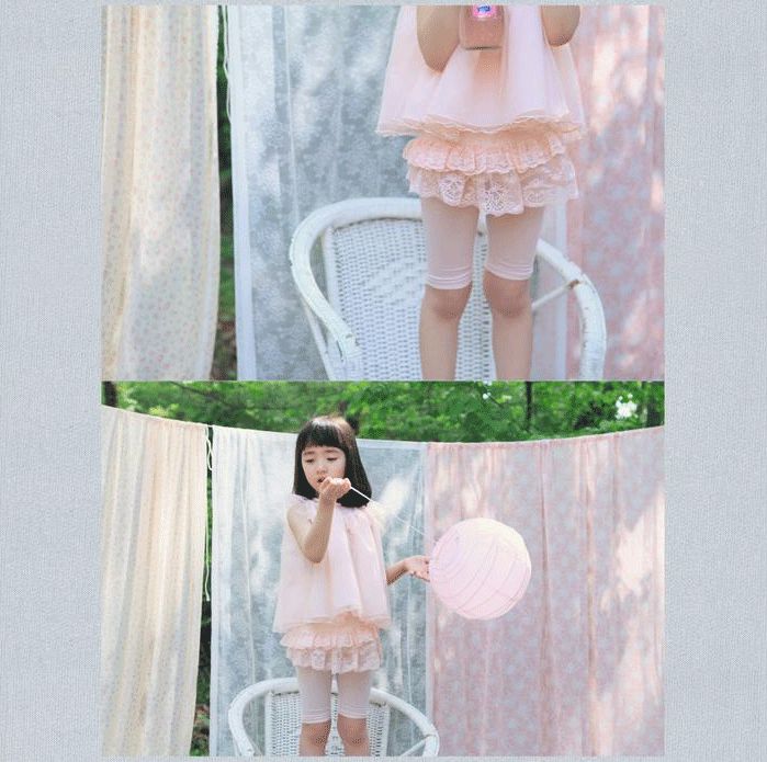 Spats - 子供服スカート女の子スパッツ付きレギスカ子どもスカッツ夏子供服スカッツ女の子夏オーバースカート子供ボトムススカート