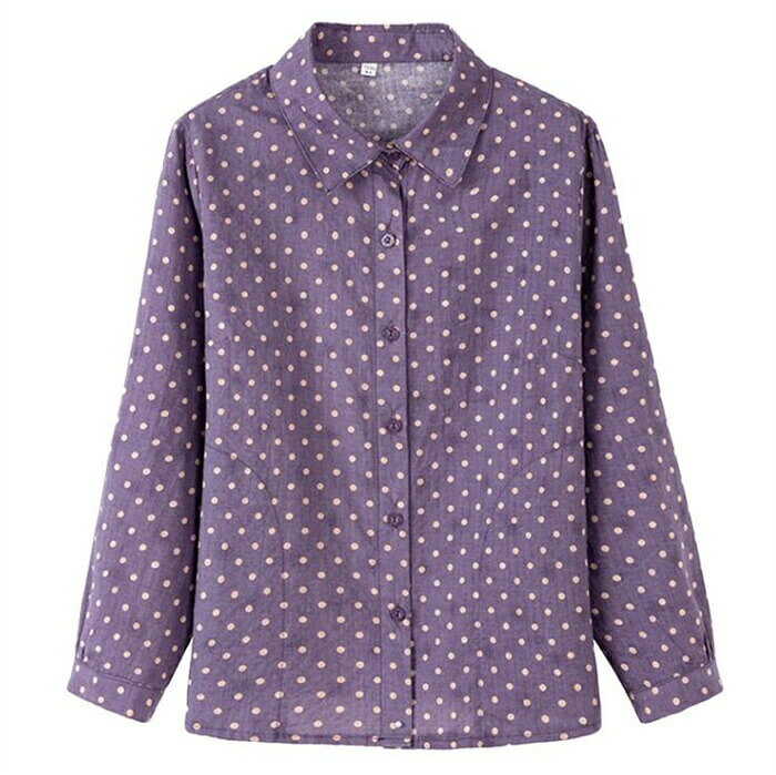 シニアファッション レディース 長袖 ブラウス シニア Tシャツ 花柄 50代 60代 70代 80代 高齢者 服 おばあちゃん 春夏 小柄 女性 ミセス 母の日 プレゼント ギフト ゆったり 涼しい シャツ トップス hugselect-10016950 Hug Select サンプル画像2