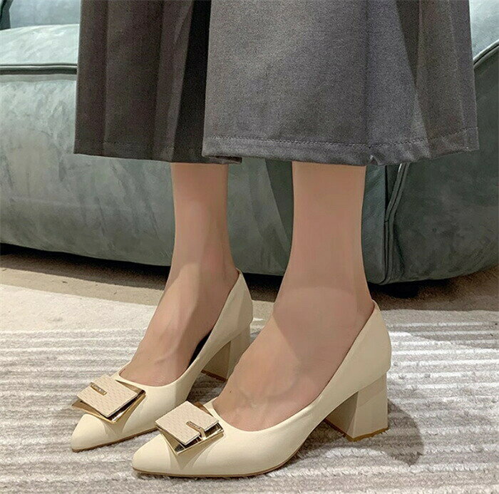 樂天商城 - パンプス 走れる 痛くない チャンキーヒール パンプス レディース ポインテッドトゥ ハイヒール パンプス フォーマル シューズ 美脚 靴 おしゃれ カジュアル 結婚式 OL ビジネス 通勤用 謝恩会 お呼ばれ