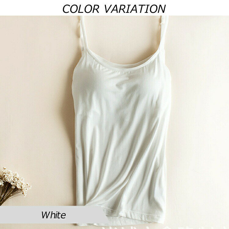 Hug Selectのレディース女性用ウィメンズトップスシャツ夏季シンプルオシャレ袖なしノンワイヤーブラカップ寝巻｜アングル3