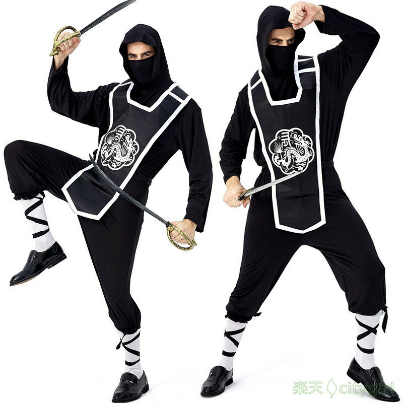 樂天商城 - ハロウィン コスプレ 日本 武士 民族衣装 舞台劇 大人用 おもしろ コスチューム 文化祭 忘年会 舞台衣装 演出服 cosplay コスプレ衣装 仮装 メンズ用