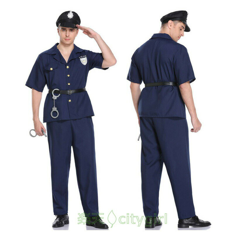 乐天商城 - ハロウィン コスプレ 欧米 男 警察 ポリス メンズ用 アイドル cosplay コスプレ衣装 アニメ 舞台劇 大人用 コスチューム 文化祭 忘年会 舞台衣装 演出服 おもしろ 仮装 ナース