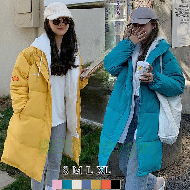 乐天商城 - ロングコート レディース ミドル丈コート 秋冬アウター ミドルレングス コート あたたかい ジャケット スプライシング フード付き ふわふわ 防寒 秋 冬 シンプル 棉服コート ゆったり 防寒ジャケット 通勤 きれいめ 厚手コート
