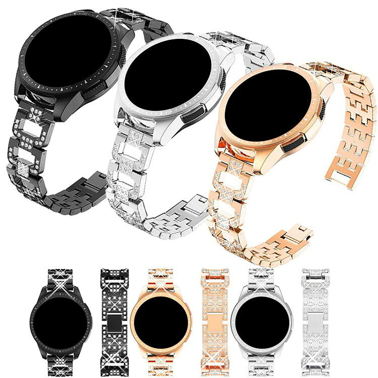 乐天商城 - Galaxy Watch3 45mm/41mm 交換バンド ステンレス ベルト エレガント かわいい ラインストーン きらきら デコレーション 時計ベルト 22mm/20mm メタル 交換リストバンド ギャラクシーウォッチ3 45mm/41mm 交換リストバンド おすすめ