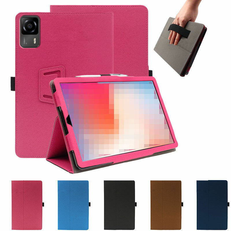 乐天商城 - Headwolf FPad 5 ケース カバー 8.4インチ 持ち手 ベルト バンド付き ペンホルダー付き 落下防止ベルト 片手操作 取っ手 手帳型 レザー スタンド機能 フリップ カバー ケース