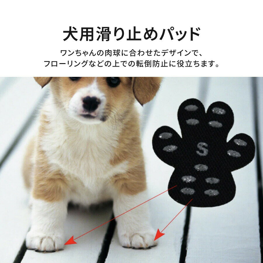 Hug Selectの犬 犬用靴下 靴下 犬用 シール 肉球シール シニア犬 滑り止め フローリング シリコン 肉球保護 小型犬 中型犬 超小型犬 室内 お散歩 お出掛け 汚れ防止 ケガ防止 ペットグッズ 4枚｜アングル2