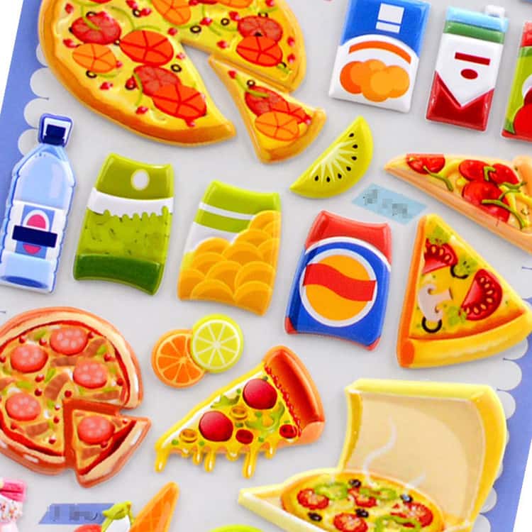 ぷくぷく ぷっくり クッションシール 果物 食べ物 交換 4枚セット 料理 スイーツ iPhoneケース 野菜 雑貨 デコレーション 携帯ケース可愛い 4枚セット かわいい hugselect-10025856 Hug Select サンプル画像3