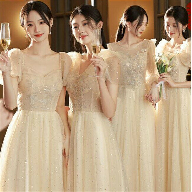 樂天商城 - xl　　dデザイン ブライズメイドドレス　パーティードレス　ワンピース二次会演出司会結婚式お呼ばれ ロングドレス　マキシ丈　ミディアムドレス　ブライズメイド　ドレス　二次会ドレス　フォーマルドレス　大きいサイズ　エレガント　結婚式　二次会　お花嫁