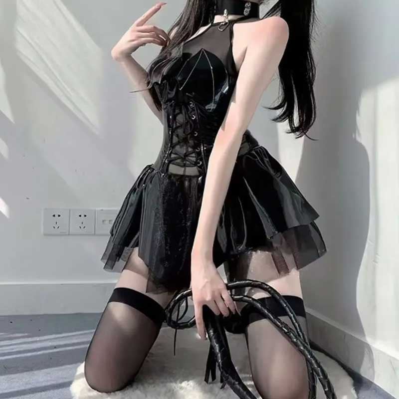 ボンテージ コスチューム レデース セクシー衣装 ソフトエナメル 楽器演奏 ステー...