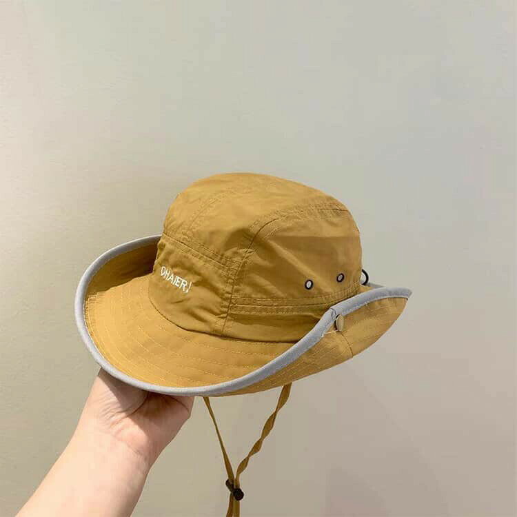 日よけ 洗濯可能 キッズ 帽子 サファリハット 春 紐付き ハット 保冷剤ポケット あ...