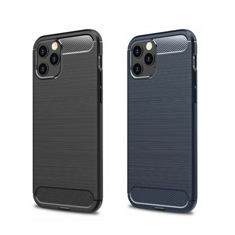 樂天商城 - iPhone12 iPhone12mini iPhone12Pro iPhone12ProMax 対応 ケース カバー 背面ケース brushed tpu case ソフトケース TPU素材 カーボンファイバー調 ブラッシュドメタル調 耐衝撃 ブラック ネイビー