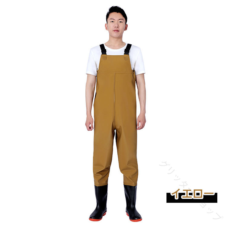 商品説明商品名海や川で大活躍間違いなし。フィッシングや水仕事に便利なウェーダーです。PVC+ポリエステル生地を採用し、防水性と耐久性、通気性、滑り止めを兼ね備えた1着。川釣り、渓流釣り、海釣り、水仕事、農作業、漁業、除雪など、あらゆる場面で活躍します。素材PVC、ポリエステル、ゴム生産国中国サイズ23cm-28.5cm注意PC環境・光の具合により、色や素材のイメージが写真と若干異なる場合がございます。モデル・写真に使用されているアクセサリー・小物は別途記載が無い限り付属いたしません。商品に不良があった場合は、商品到着から5日以内にご連絡いただければご返金・交換対応させて頂きます。商品のサイズは、全て平置きにて外寸を測定しております。商品によっては+-0.5cm〜1cmの誤差が発生してしまう場合がございます。該当商品は他店と在庫共有です。タイミングにより、在庫ズレが生じる場合がございます。予めご了承ください。 .ウェーダー チェストハイ メンズ レディース 胴長 胴長靴 長靴 釣り 農作業 除雪 掃除 漁業 フィッシングスーツ 潮干狩り 23-28.5cm 4色 防水 軽量 通気性 耐久性 快適 安全 作業用 多用途 アウトドア 水陸両用 釣り用 長時間使用 防汚 抗菌 防滑 耐摩耗性 保温性 耐寒性 収納便利 調節可能 フィッシングウェア 漁師用ウェーダー 釣り靴 雨具 水仕事 作業靴 釣り道具用品 農作業用 漁業用 軽装備 キャンプ用品 レジャー用品 水辺作業用 便利グッズ 男女兼用 自然観察用 防水靴 人気 セール ランキング 釣り愛好家必携 使いやすい 高品質 長持ち 快適装着 すべりにくい 防臭機能付き 多機能仕様 安心安全設計 多色展開 幅広いサイズ展開であらゆるシーンに対応可能な高性能ウェーダーです。。 指定された配送時間は承っておりません。【グリッターショップ】