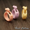 【ポイント20倍 6/11 2時まで】アクリルリング☆抱きつきマカロンバニー【あす楽対応HuitColline(ユイットコリーヌ)オリジナルネコポス対応】