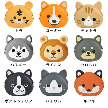 ミミポチ フレンズ mimi POCHI Friends ガマ口 コインケース 【シリコン がま口 猫 犬 財布 黒猫 柴犬 小物入れ p+gdesign サイフ レディース 小銭入れ】