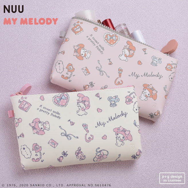 【送料無料】【公認正規販売店】NUU MYMELODY (ヌウ マイメロディ) ピーチ クリーム【筆箱 ペンケース 化粧ポーチ 財布 ポーチ 小物入れ サンリオ p+gdesign】