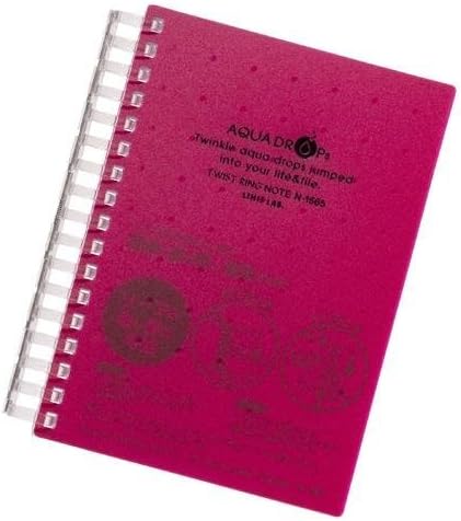 アクアドロップス ツイストノート 厚型 赤 N-1665-3(1冊)