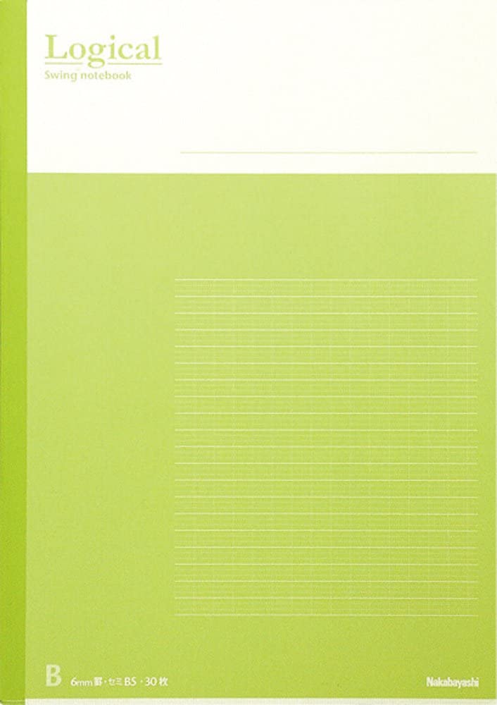 ナカバヤシ スイングロジカルノート B5 A罫 30枚 グリーン ノ-B501A-G 1冊