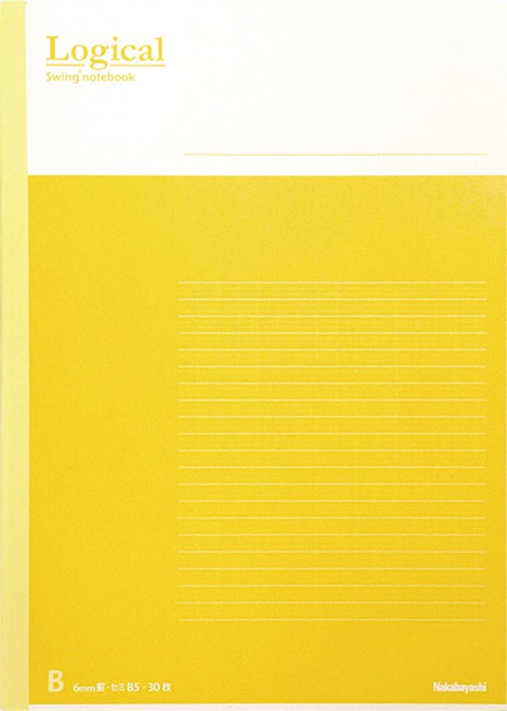 ナカバヤシ スイングロジカルノート B5 A罫 30枚 イエロー ノ-B501A-Y 1冊