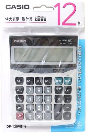 カシオ 計算機 CASIO 12桁 DF-120VB-N 電卓 税率設定