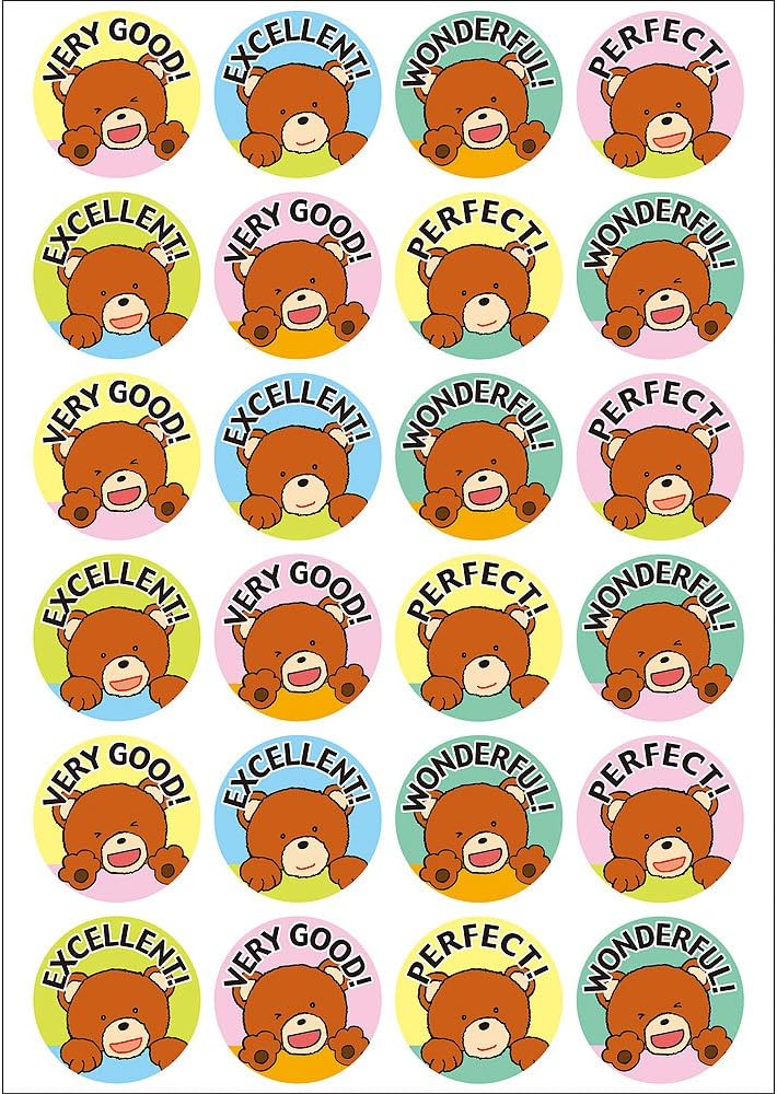 英文はげましシール くま PS477　1個