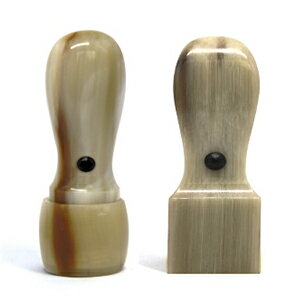 法人印鑑セット 会社印鑑 水牛オランダ水牛[中色] 2本セット 実印[天丸]18.0mm+角印24.0mm 印鑑ケース..