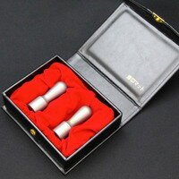 チタン 法人実印[天丸]18.0+銀行印[天丸]16.5mmセット MQL法人2本用印鑑ケース[天丸・角印通用] 宅配便発送