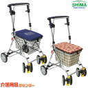 シルバーカー 【島製作所 シルバーカー Benri ベンリー】 コンパクト 座面あり 座れる 折りたたみ ワイヤータイプ カゴ載せ可能 エコバック付き