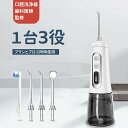 ジェットウォッシャー ウォーターピック 口腔洗浄器 9段水圧調整 電動歯ブラシ ウォーターフロッサー 口腔洗浄機 水流歯ブラシ コードレス 3役4本ノズル 歯石...