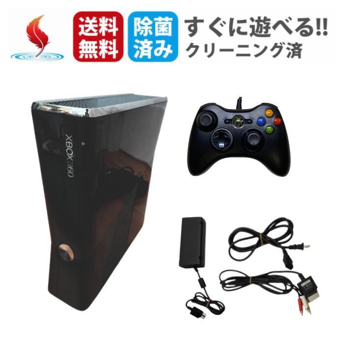 XBOX360 S 本体 コントローラー付 Microsoft マイクロソフト エックスボックス エス Slim すぐ遊べるセット 【中古】