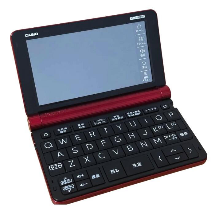 XD-JTSV6000【中古】CASIOカシオ EX-wordエクスワード 電子辞書 XD-JTSV6000 生活・教養モデル ジャパネットモデル レッド