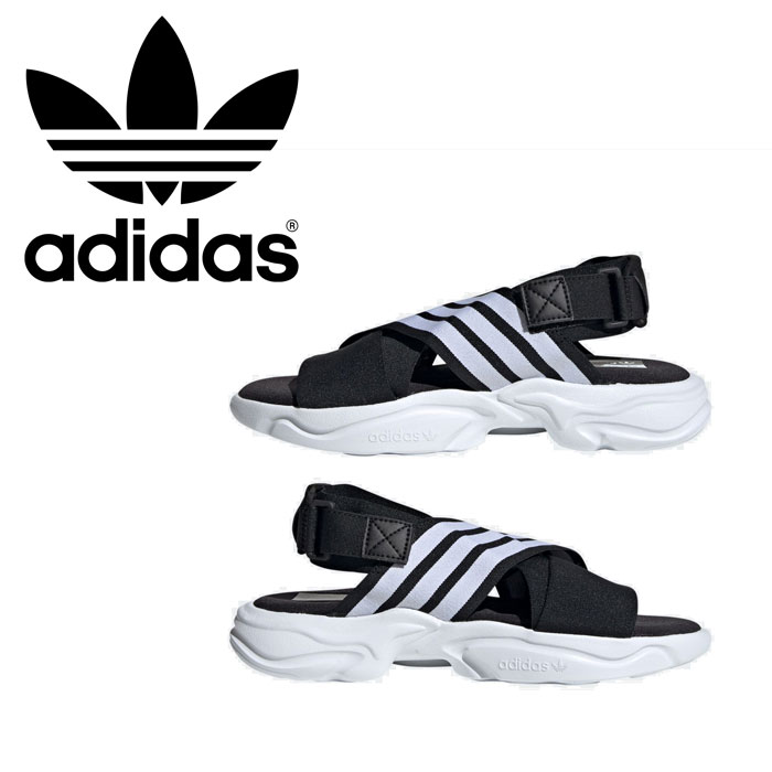 【SALE 30％OFF】・ADIDAS Originals（アディダス オリジナルス）レディース マグマ サンダル/コアブラック/フットウェアホワイト/フットウェアホワイト/ ADIDAS Originals/Magmur Sandal/Cblack/Ftwwht/Ftwwht #サンダル スポーツサンダル 厚底