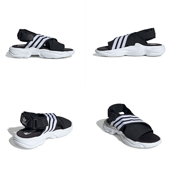 【SALE 30％OFF】・ADIDAS Originals（アディダス オリジナルス）レディース マグマ サンダル/コアブラック/フットウェアホワイト/フットウェアホワイト/ ADIDAS Originals/Magmur Sandal/Cblack/Ftwwht/Ftwwht #サンダル スポーツサンダル 厚底