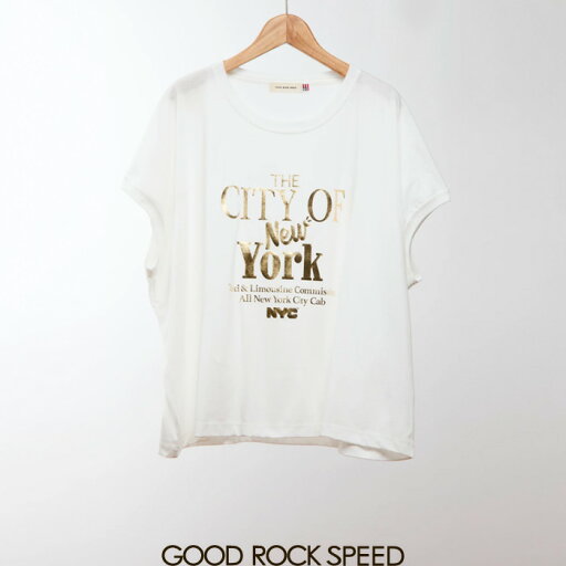 GOOD ROCK SPEED(グッドロックスピード)NYC(GOLD) GRAPHIC NO SLEEVE 25NYC014W NYC | エヌワイシー ショートスリーブ Tシャツ カットソー 半袖 GOOD ROCK SPEED(グッドロックスピード)NYC(GOLD) GRAPHIC NO SLEEVE 25NYC014W NYC | エヌワイシー ショートスリーブ Tシャツ カットソー 半袖
