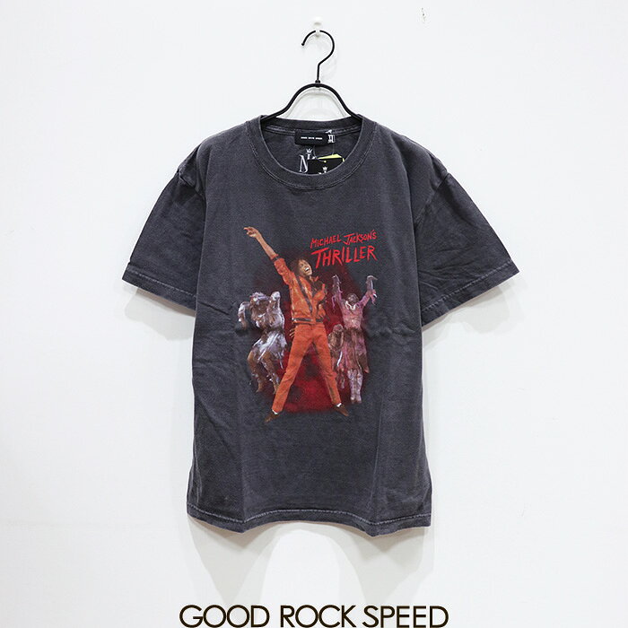 【SALE 20％OFF】GOOD ROCK SPEED（グッドロックスピード）MICHAEL JACKSON(THRILLER_2)　PHOTO SLEEVE　25MJK003W　ショートスリーブ Tシャツ　カットソー　半袖
