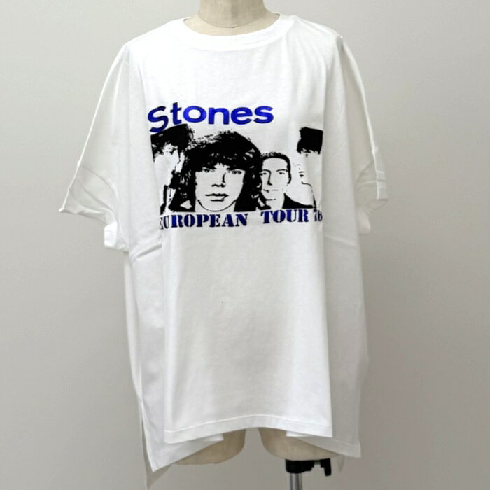 GOOD ROCK SPEED（グッドロックスピード）ROLLING STONES_BIG TEE(HLEX) ＃55 Tシャツ 半袖 レディース ホワイト HULLE別注 BEN-RS02-OFF