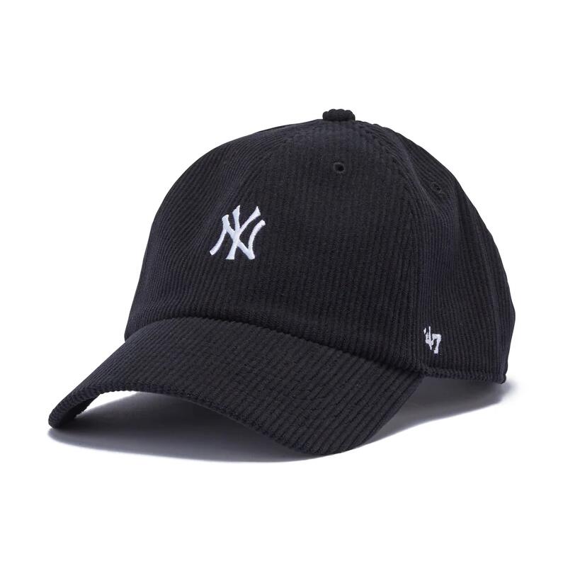 Rakuten - 47（フォーティーセブン）B-THCBR16EWS-KHA　クリーンナップ ニューヨーク・ヤンキース Corduroy コーデュロイ ブラック ベースランナー　14858403　帽子　キャップ