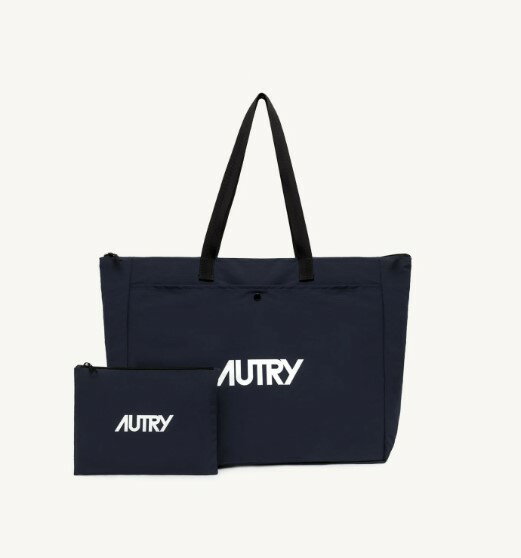 AUTRY（オートリー）BAG MAIN UNISEX NYLON トートバッグ ビッグトート ユニセックス ロゴ ナイロン 大容量 シンプル ポーチ付き ネイビー BAPU089R