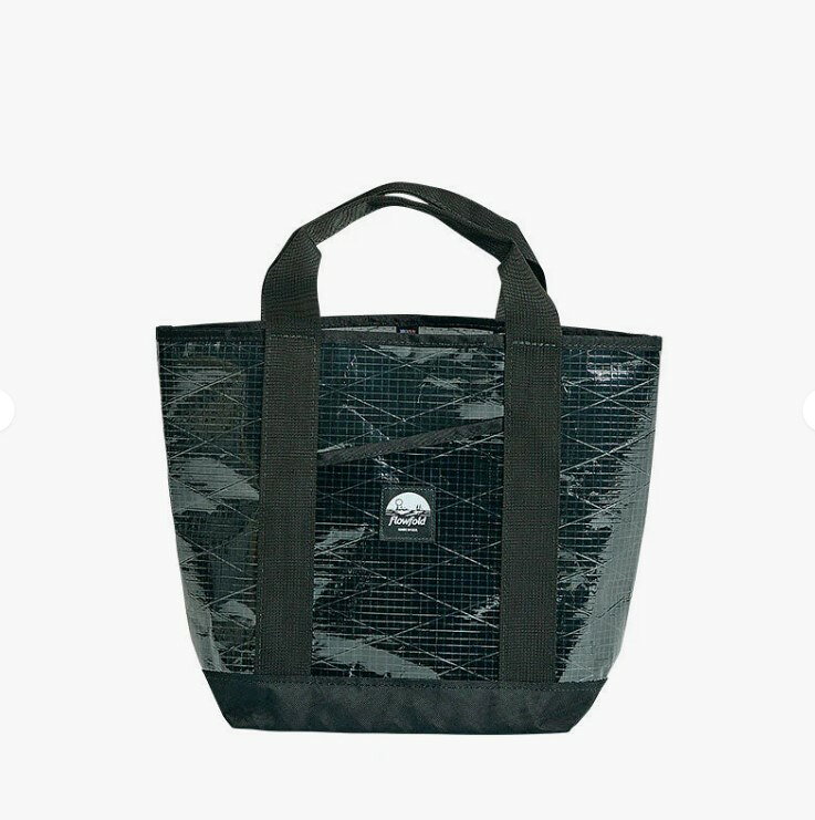 Flowfold（フローフォールド）Recycled Sailcloth Porter Tote - 8L Tote Bag トートバッグ ミニトート ユニセックス クリア 軽量 丈夫 シンプル グレー ブラック ffspt015-JP
