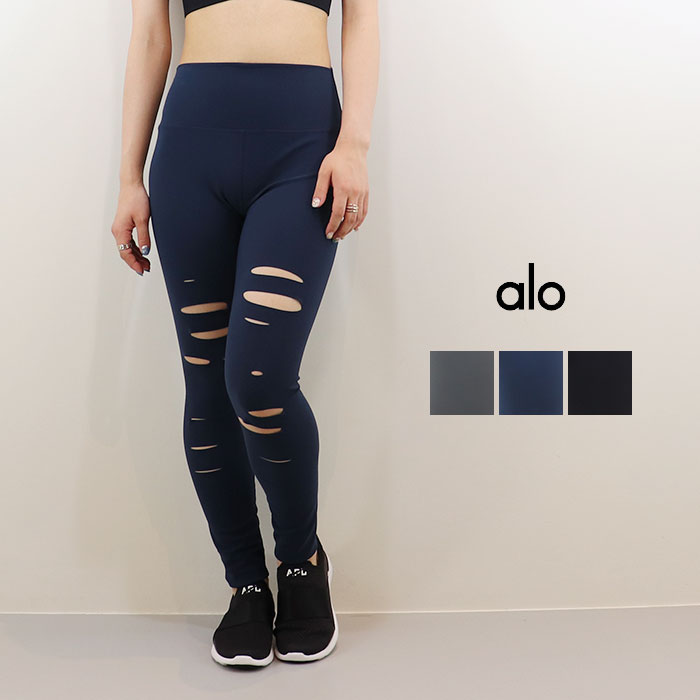 ALO YOGA（アロ　ヨガ）レギンス　HIGH-WAIST RIPPED WARRIOR LEGG　W5555R 日本未発売 アスレチック ジム トレーニング ランニング ヨガ yoga ピラティス