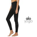 ALO YOGA（アロ ヨガ）フロック加工 ハイウエスト モトレギンス 　W5698R　FLOCKED HW MOTO LEGGING　ヨガ　トレーニング